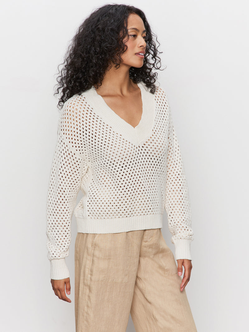 Airy Openwork Sweater Macrame alt 2