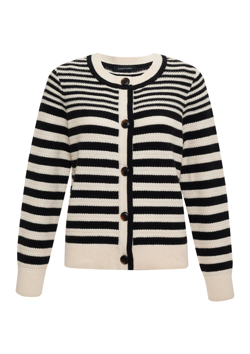 City Summer Cardi Black/ Macrame Multi Stripe alt 5