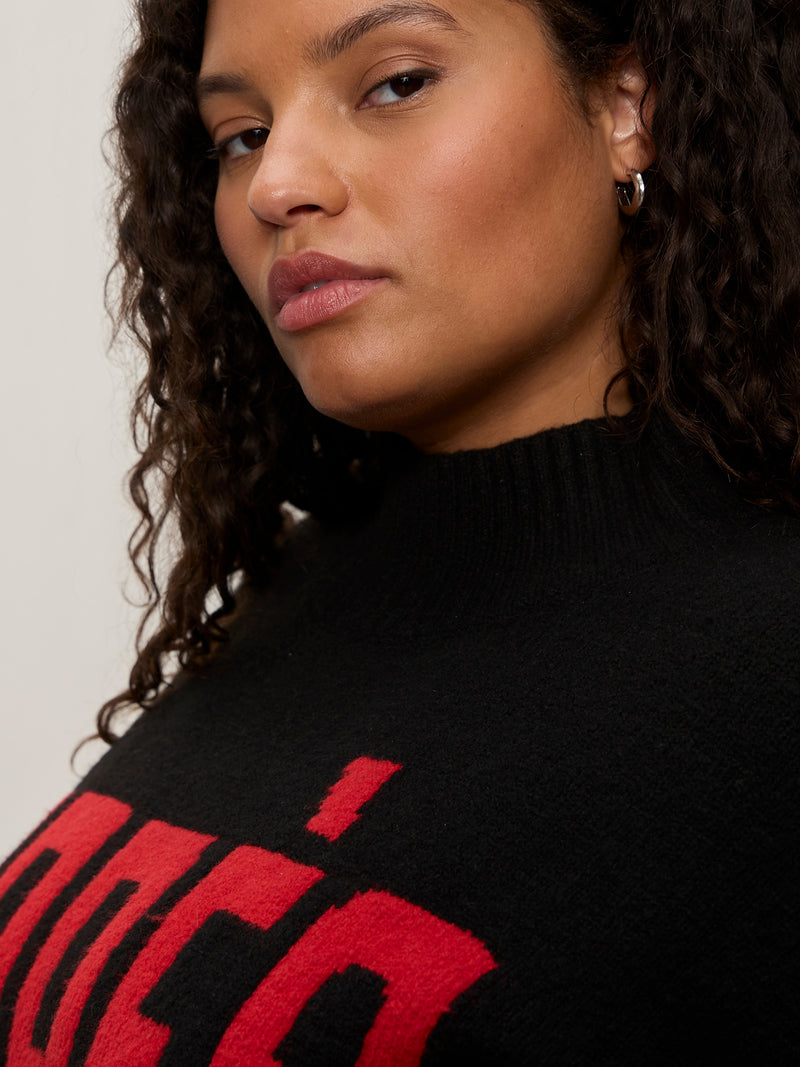 Apres Ski Sweater Black/Mars Red Extended Sizing alt 4