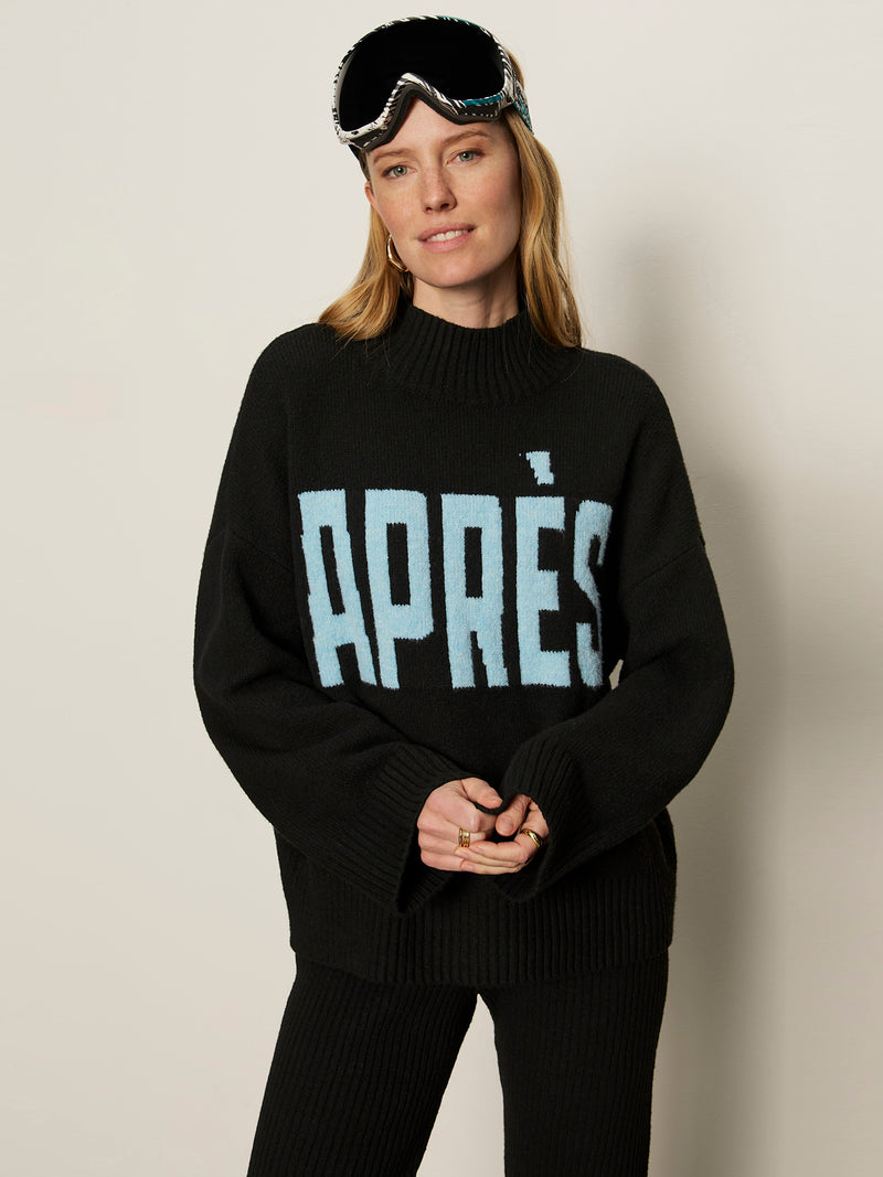 Apres Ski Sweater Black/Aquamarine