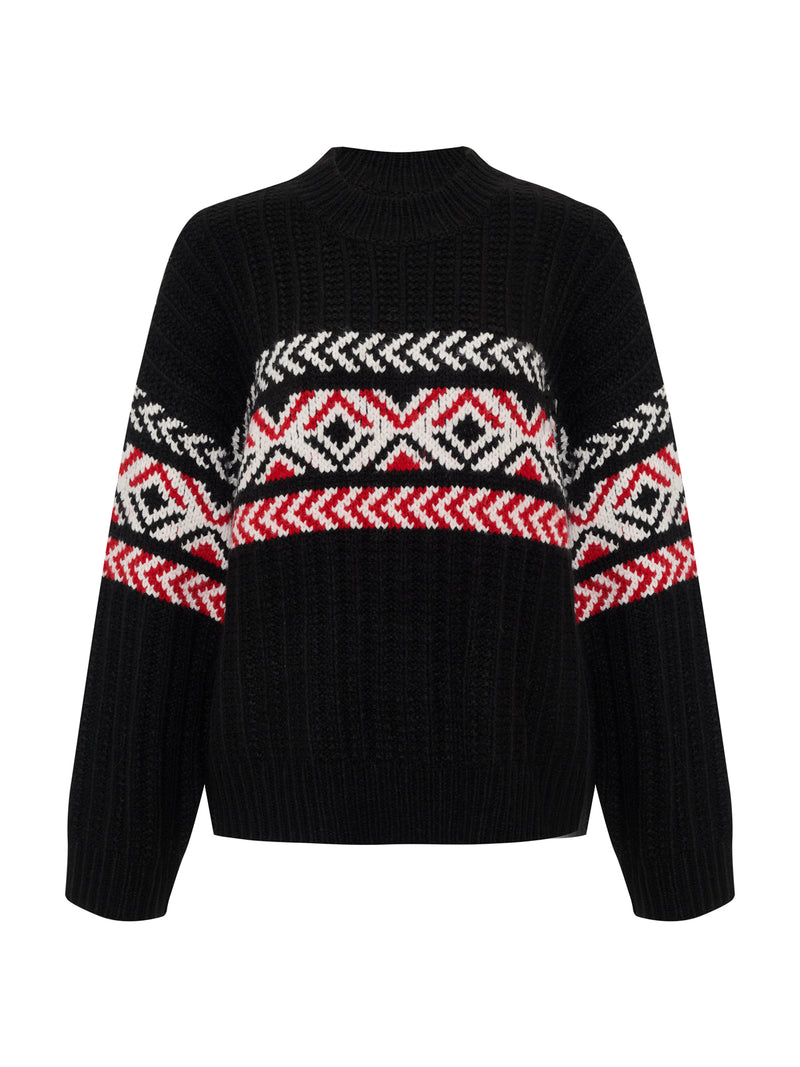 Send It Sweater Black Multi Extended Sizing alt 6