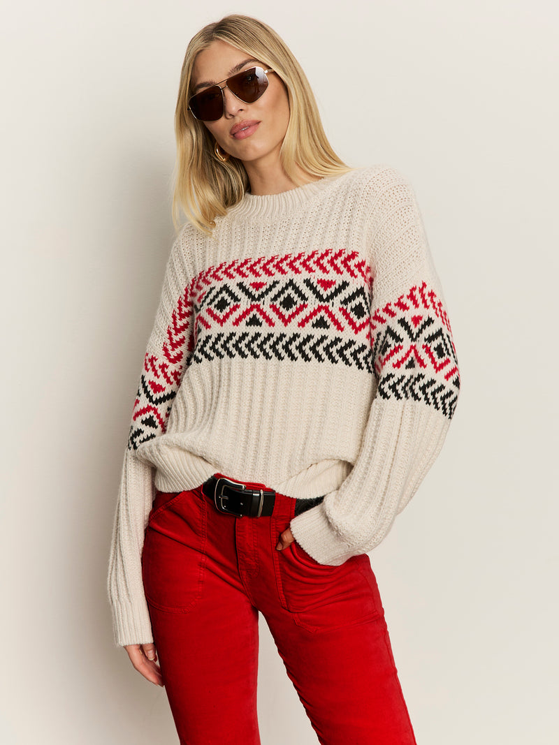 Send It Sweater Chalk Multi