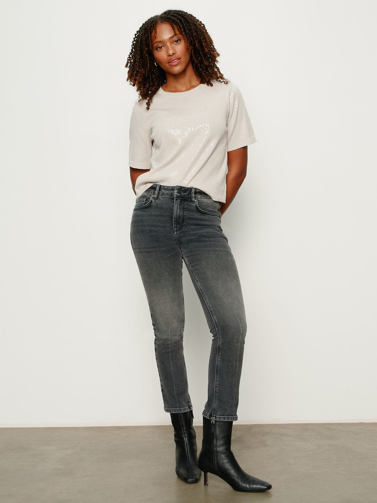 Sparkle Sequin Sweater Mother Of Pearl