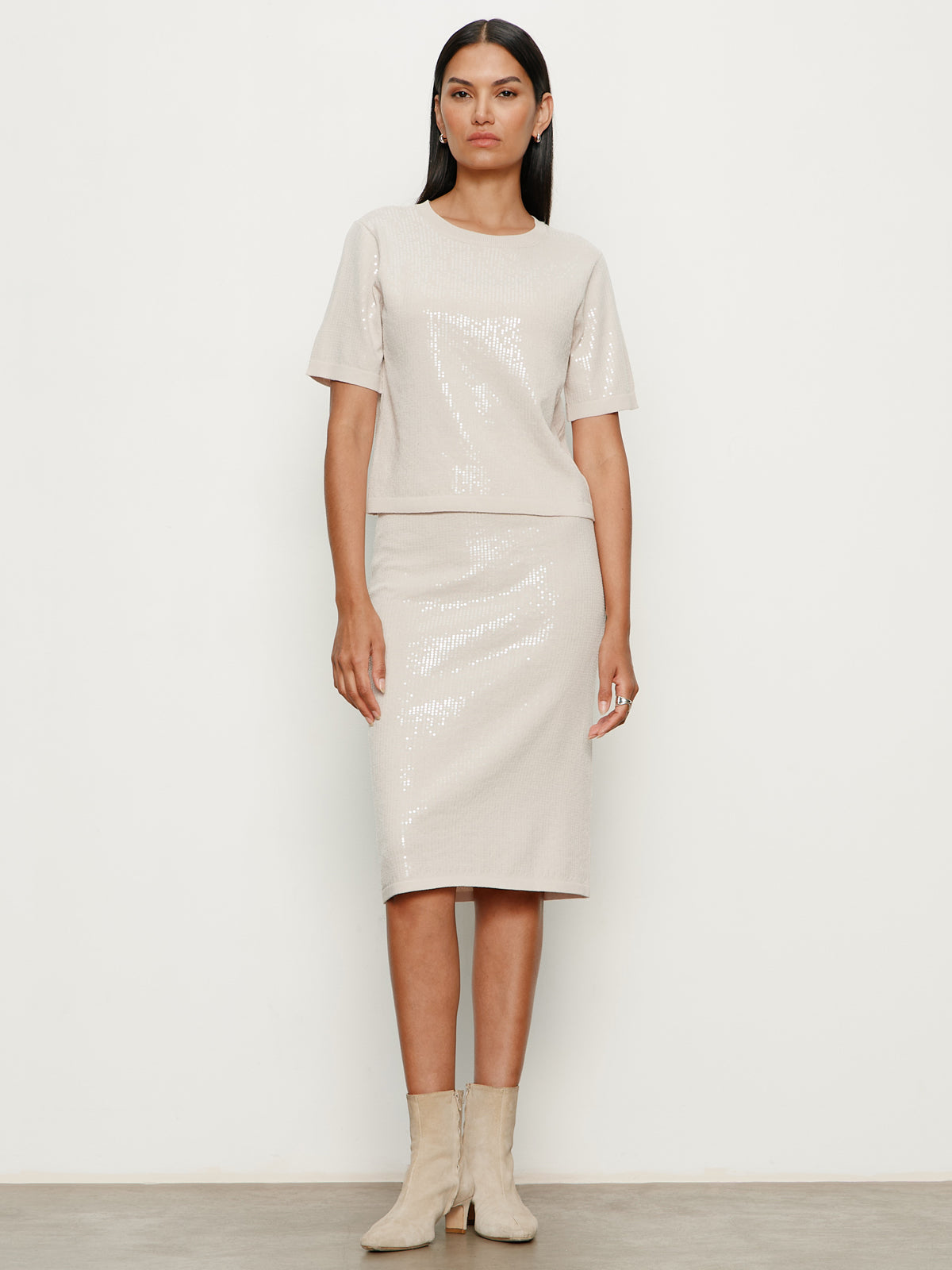 Sparkle Sequin Sweater Mother Of Pearl