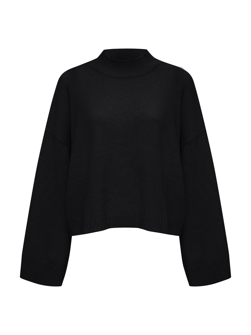 Forever Wool Cashmere Popover Black alt 6