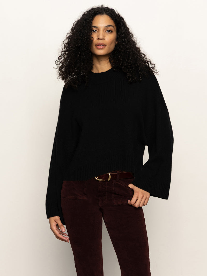 Forever Wool Cashmere Popover Black alt 1