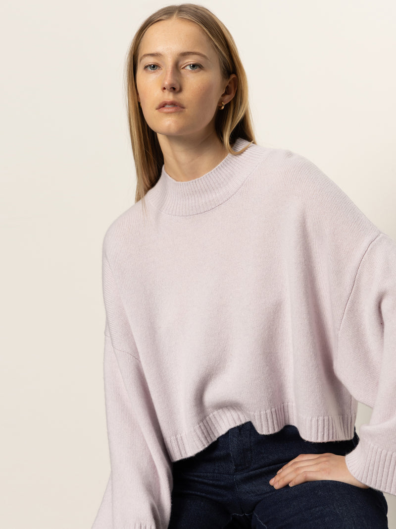 Forever Wool Cashmere Popover Light Twilight Mauve
