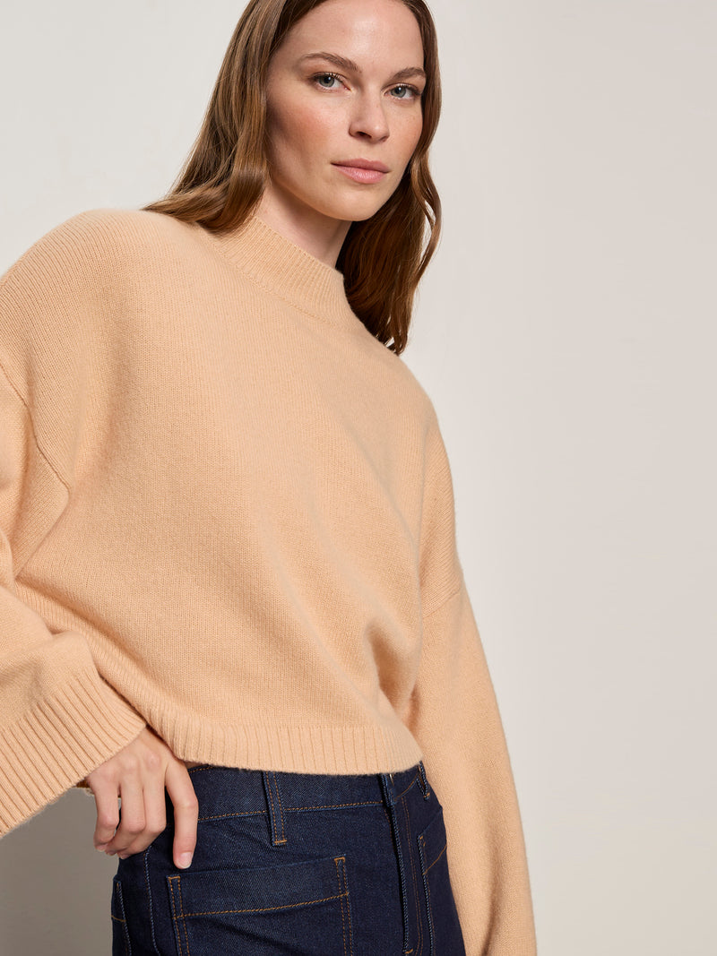 Forever Wool Cashmere Popover Toasted Beige