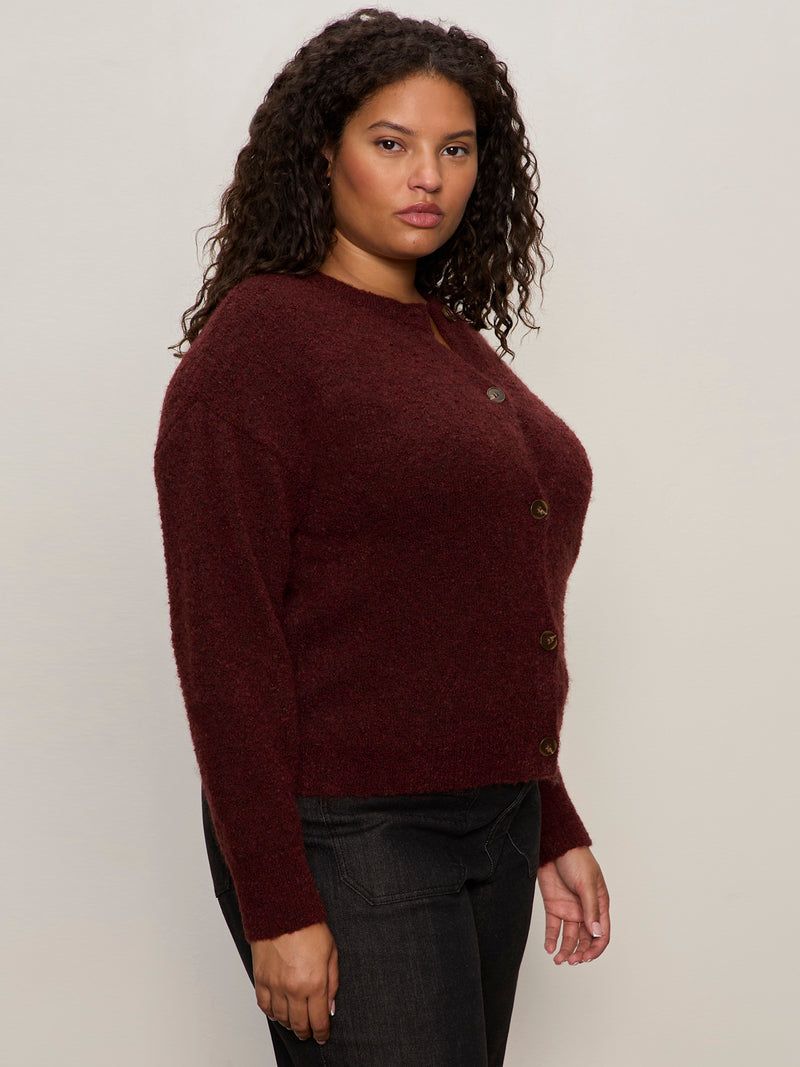 Boucle Cardi Dark Crimson Extended Sizing alt 2