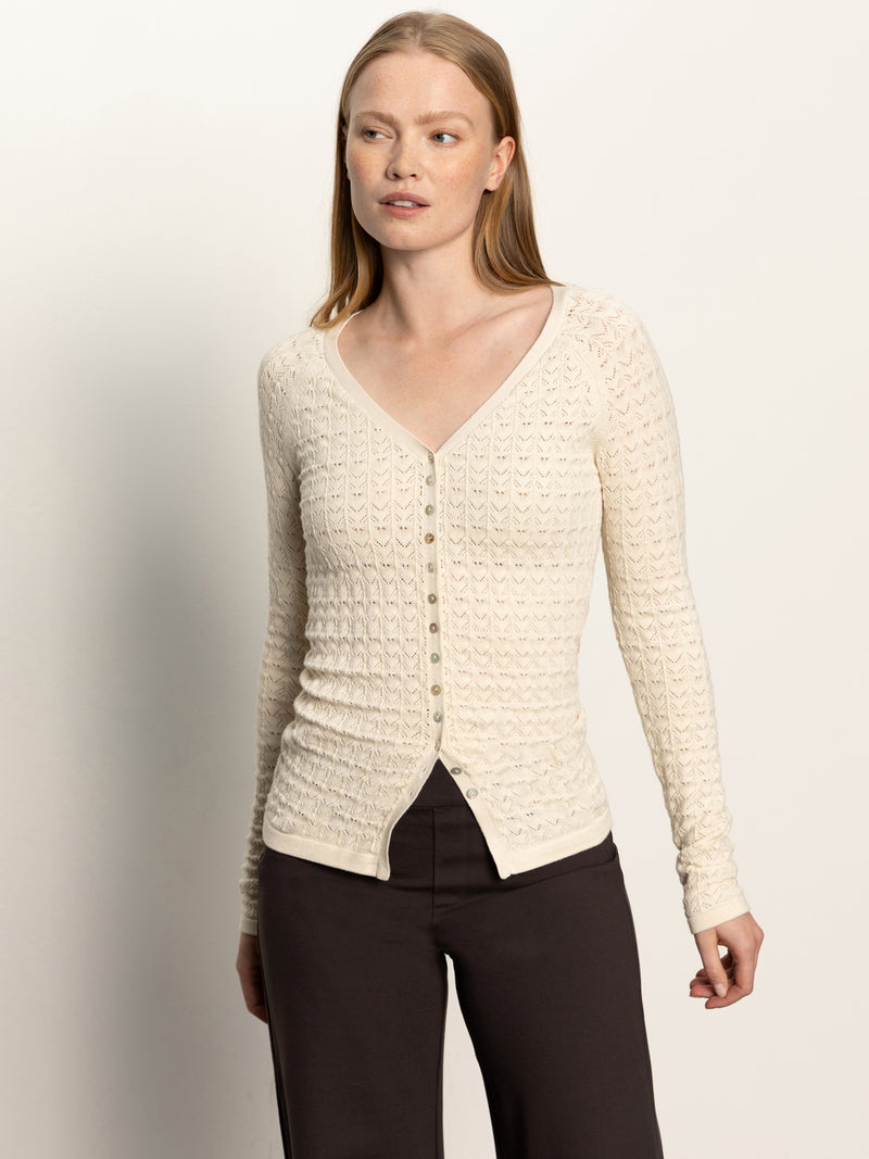Fitted Raglan Cardi Light Oat alt 1
