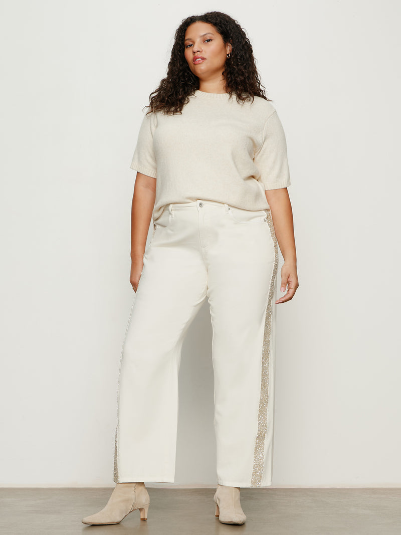 Perfect Sweater Tee Vanilla Creme Extended Sizing alt 4