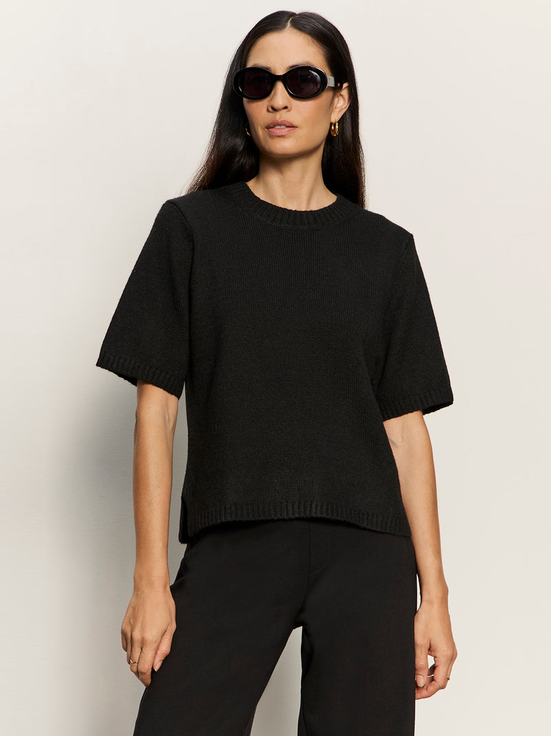 Perfect Sweater Tee Black