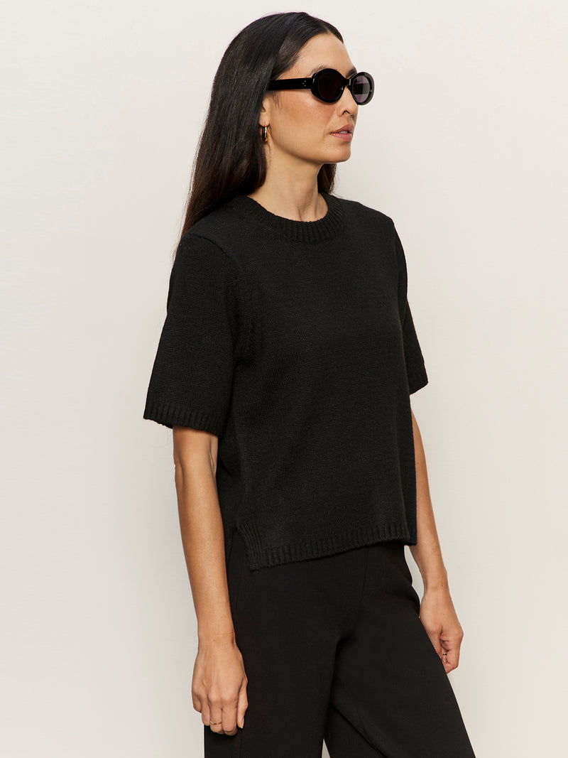 Perfect Sweater Tee Black alt 1