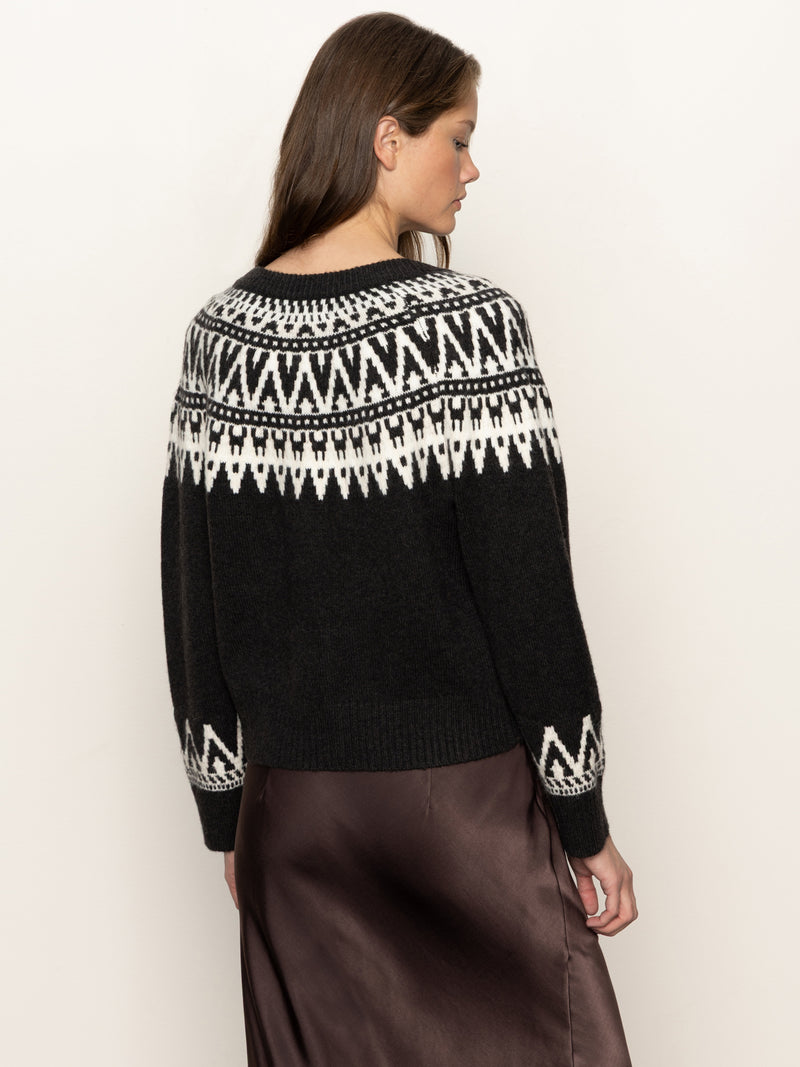 Fairisle Crewneck Cardi Ink Multi alt 3
