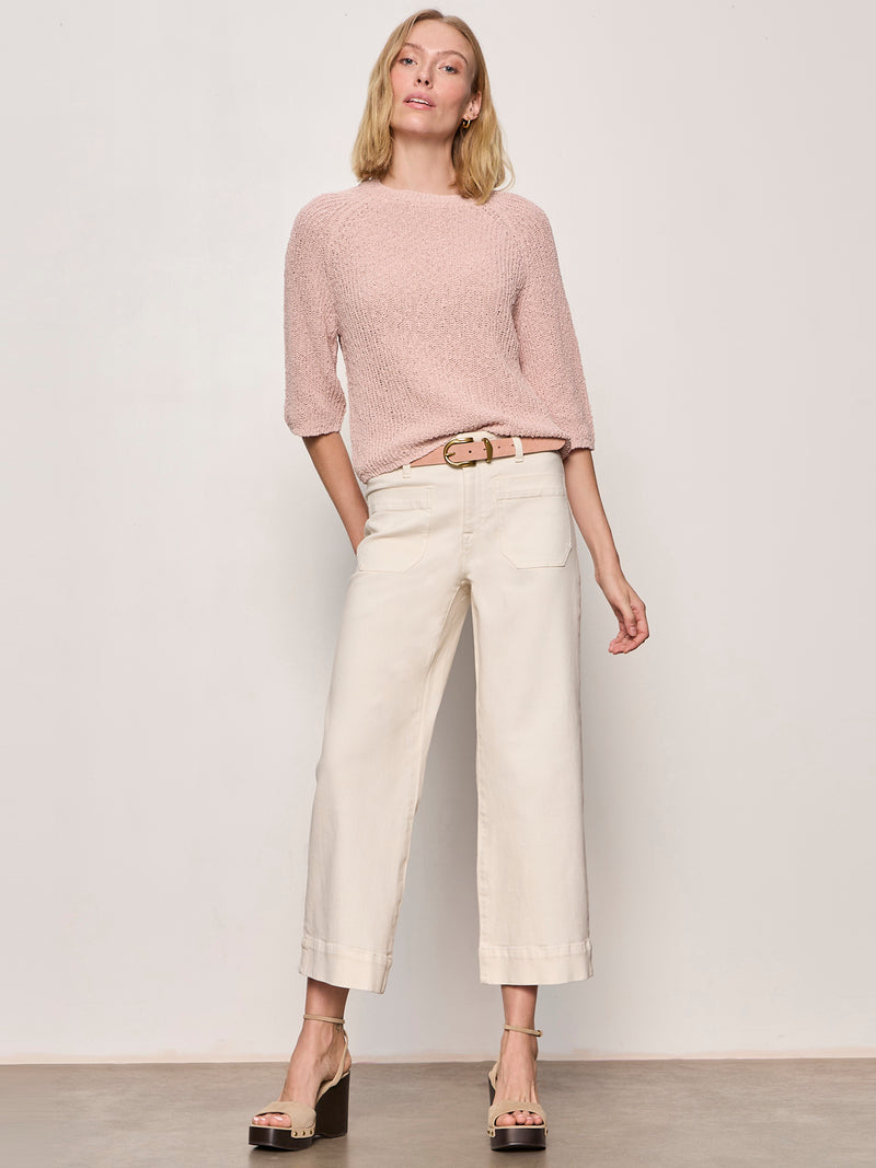 Raglan Sweater Tee Bleached Pink alt 4