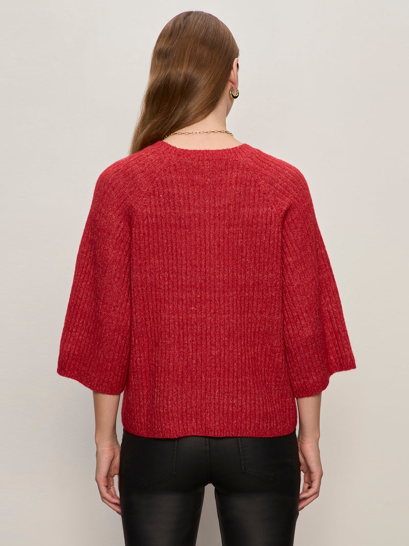 Ribbed Sweater Tee Cherry Lacquer alt 3