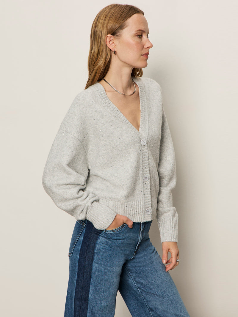 Shimmer Cardi Heather Grey Sparkle alt 2