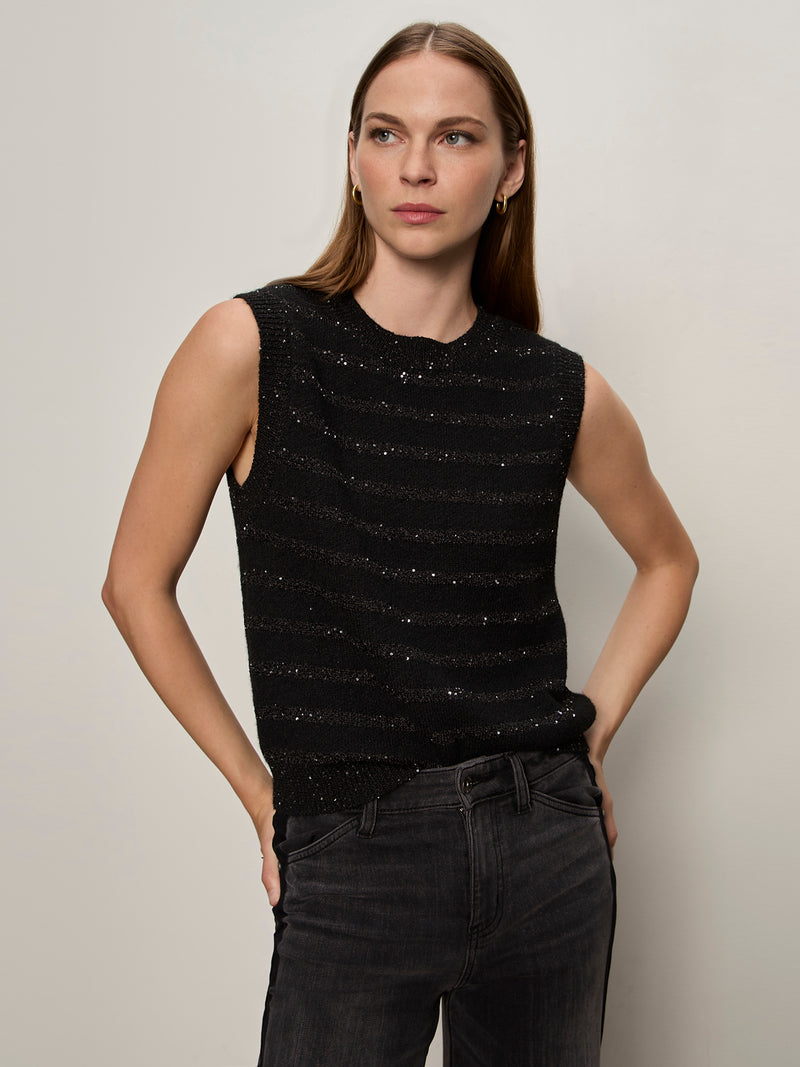 Shine Sweater Shell Black With Black Shine alt 1