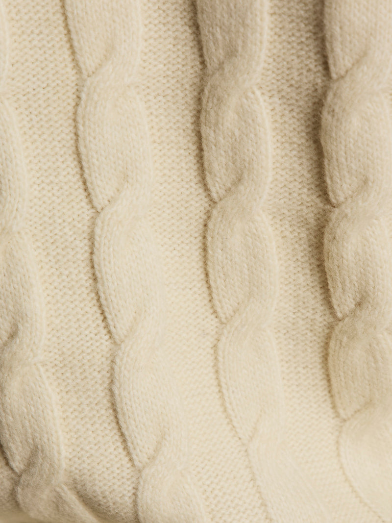 One In A Million Cable Crewneck Sweater Vanilla alt 6