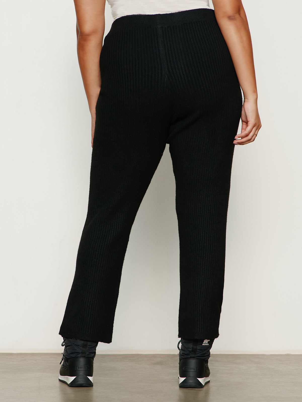 So Soft Ribbed Sweater Legging Black Extended Sizing