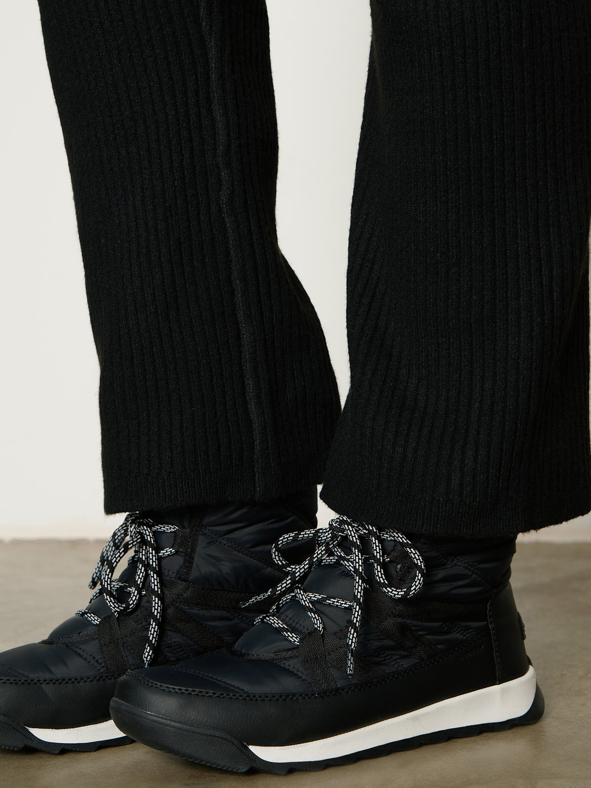 So Soft Ribbed Sweater Legging Black Extended Sizing