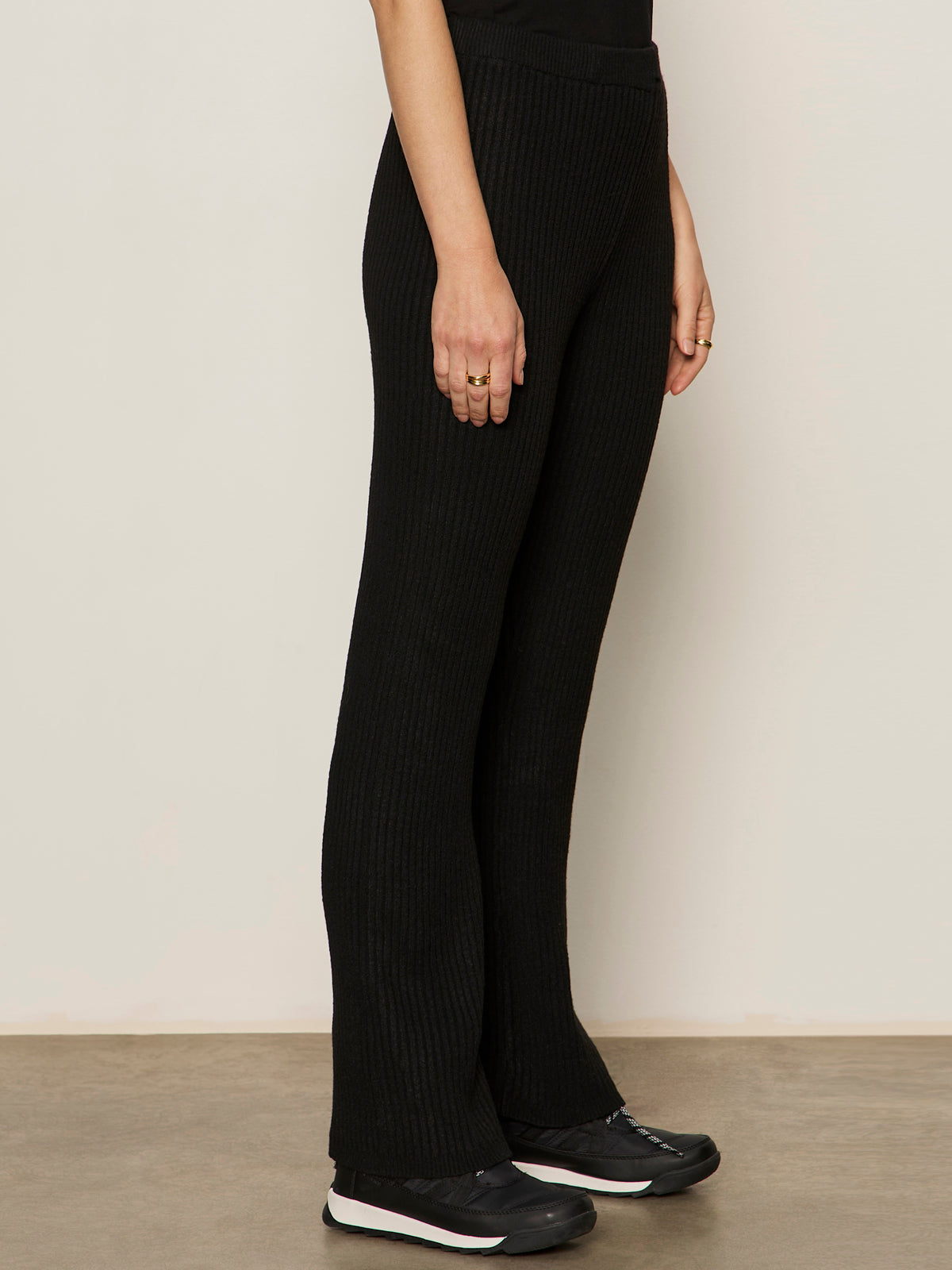 So Soft Ribbed Sweater Legging Black