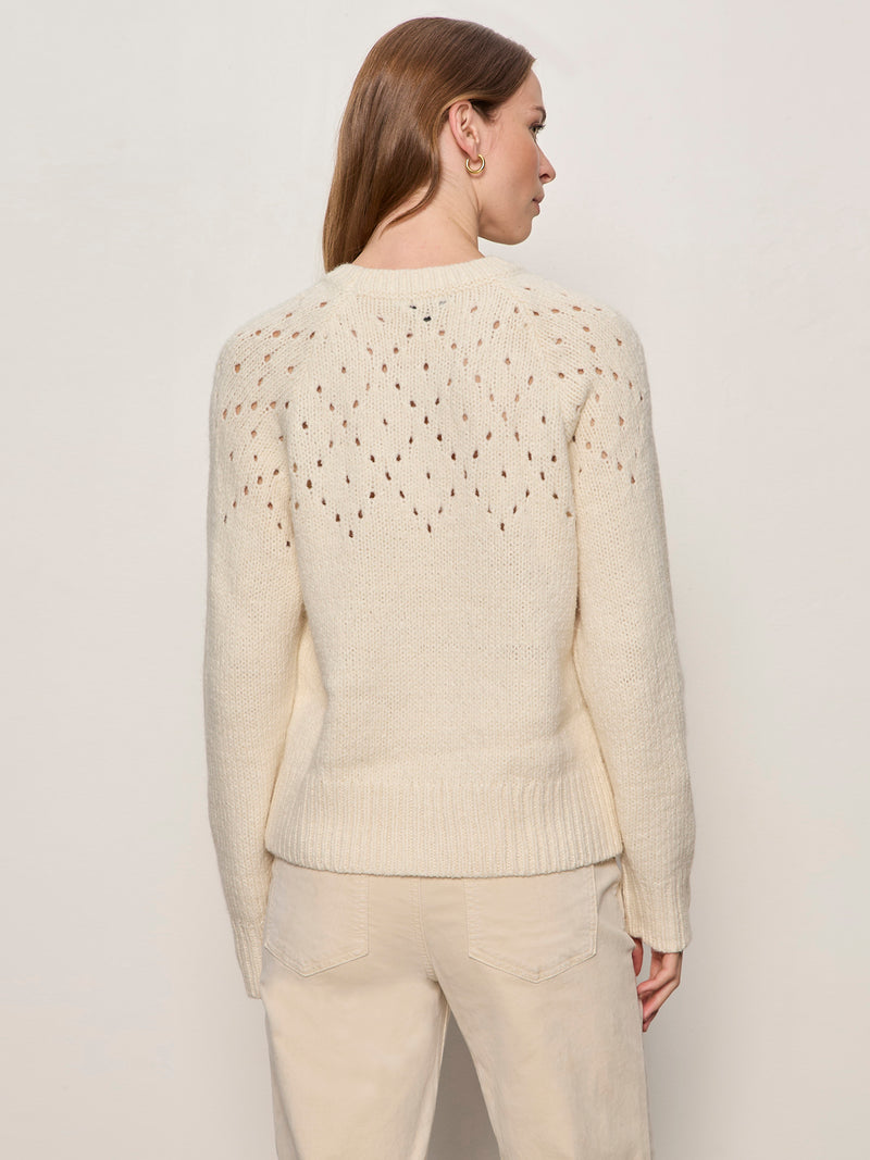 Femme Openwork Sweater Vanilla Creme alt 2