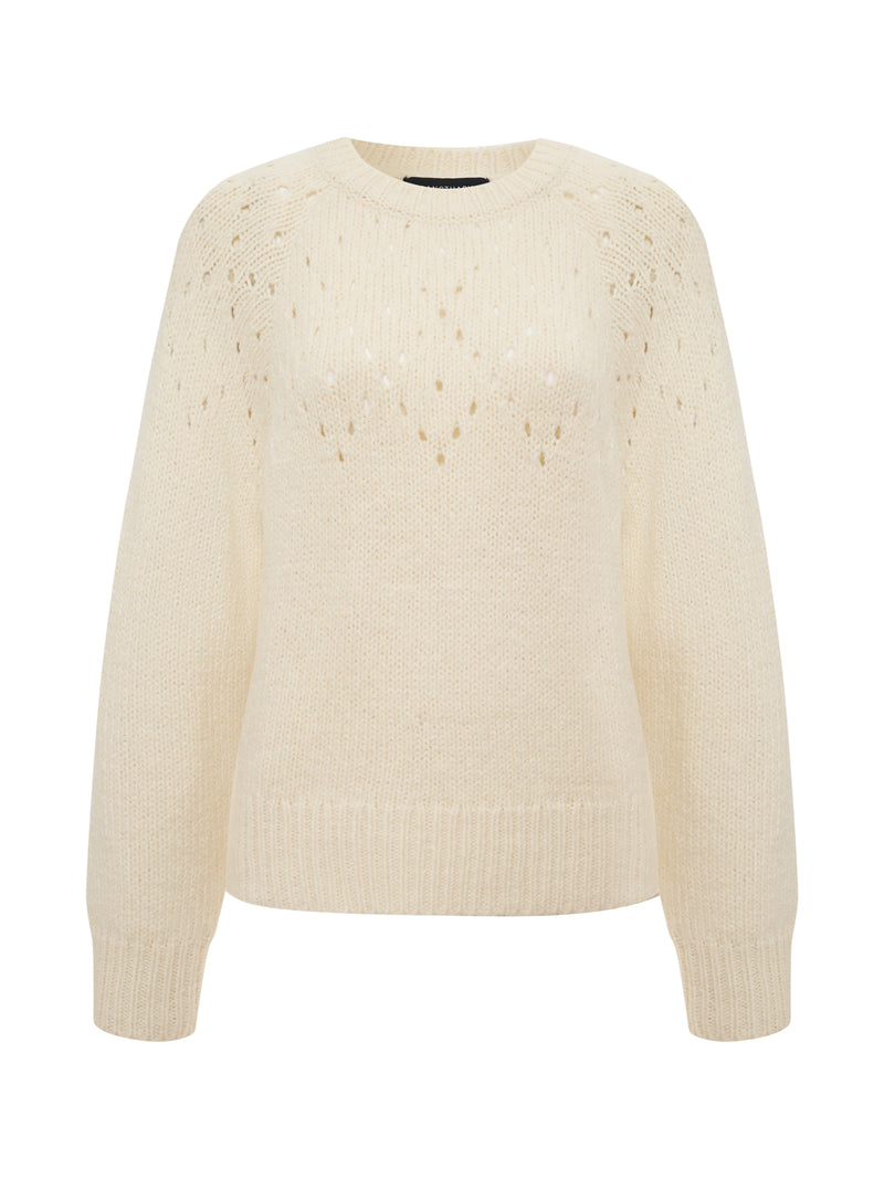 Femme Openwork Sweater Vanilla Creme alt 6