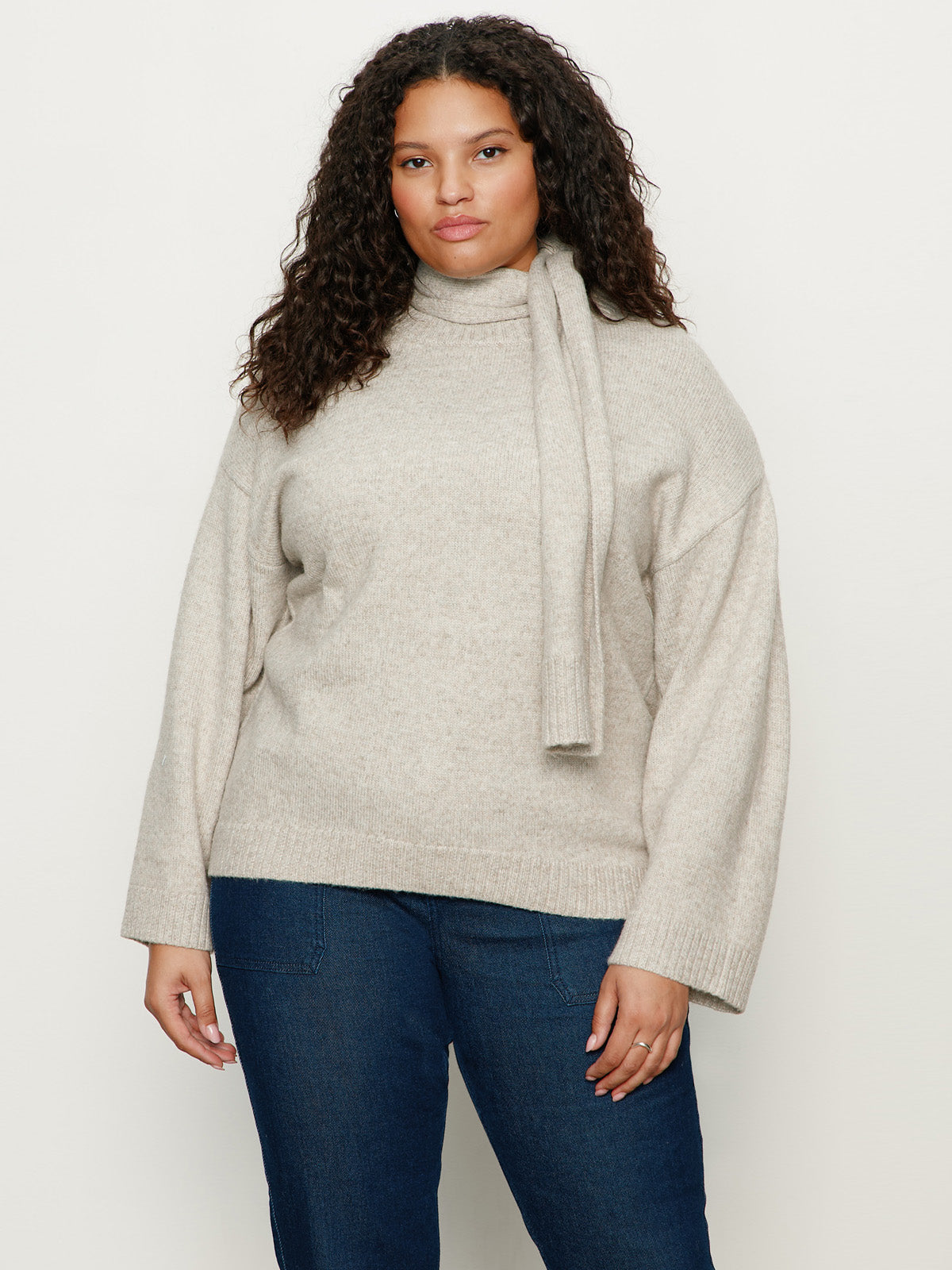 Go-To Sweater Heather Wheat Extended Sizing