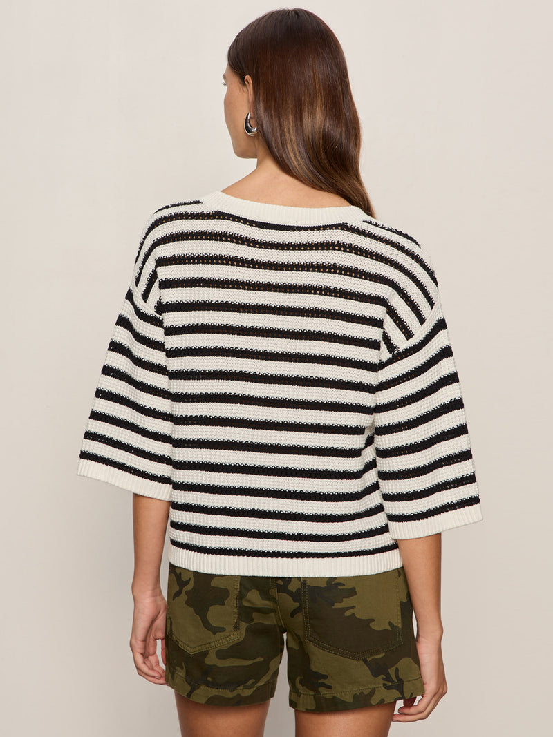 Elle Sweater Tee Black/Chalk alt 1