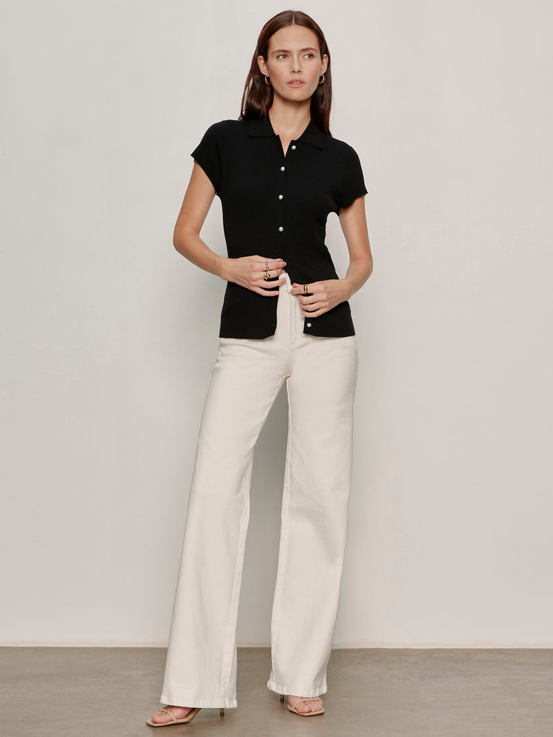 Lover Girl Ribbed Sweater Black alt 4