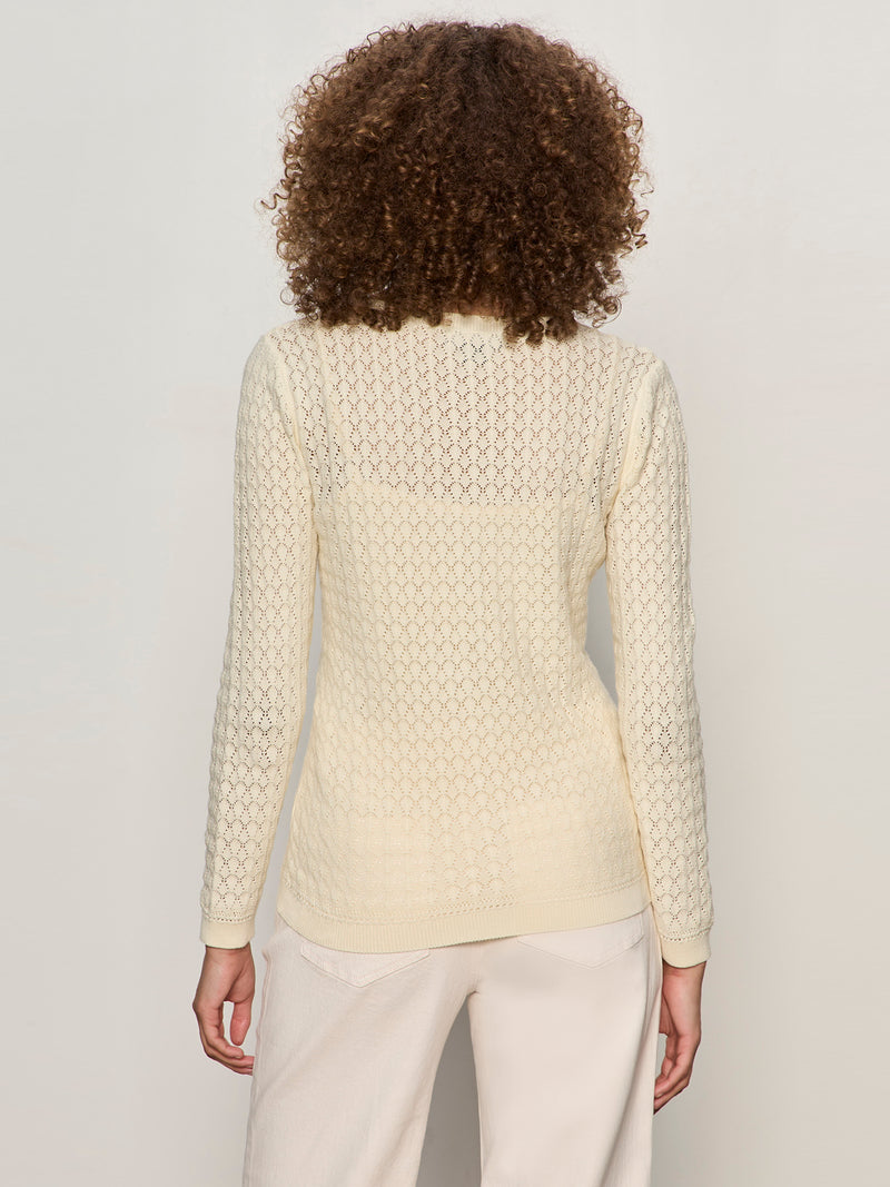 Everyday Pointelle Cardigan Collagen alt 1