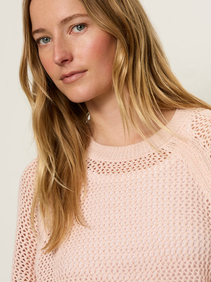 Metallic Sweater Tee Washed Salmon alt 4