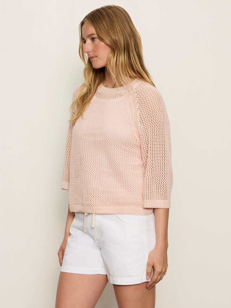 Metallic Sweater Tee Washed Salmon alt 3