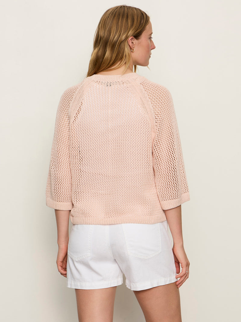 Metallic Sweater Tee Washed Salmon alt 2