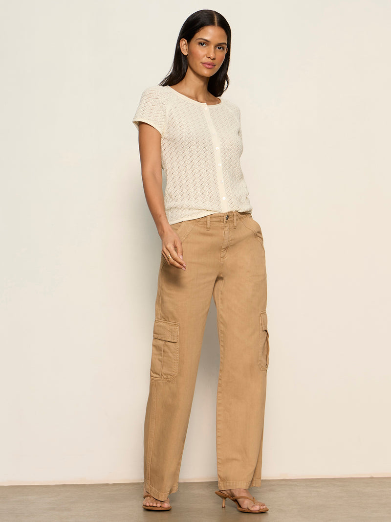 All In Pointelle Button Top Collagen alt 4