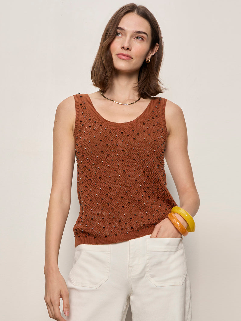 Dune Studded Tank Ancient Clay