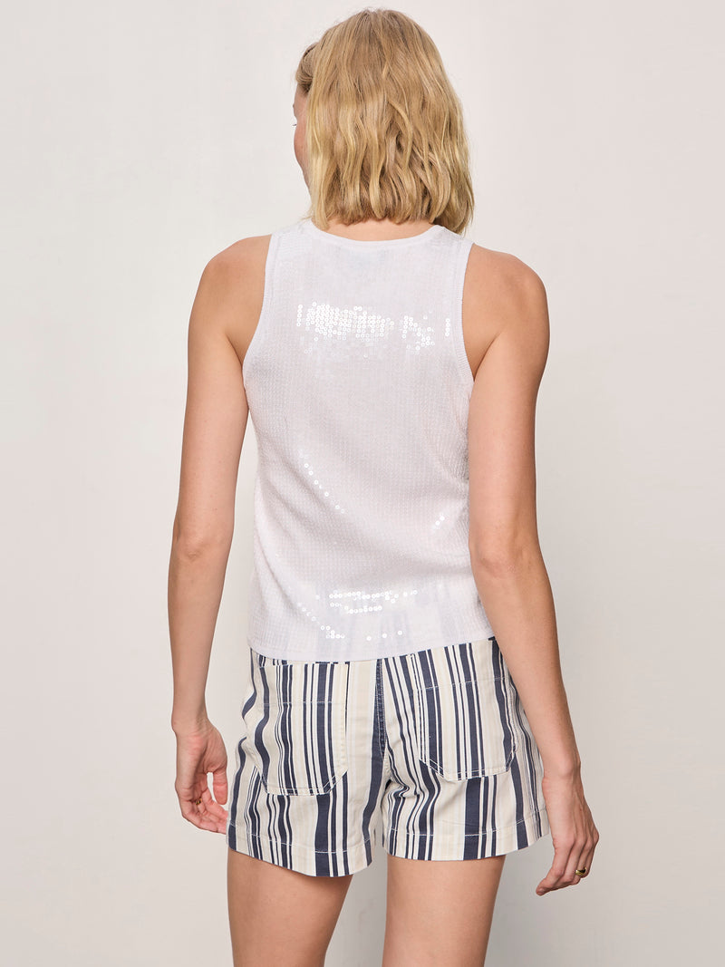 Summer Shine Sequin Shell White alt 1
