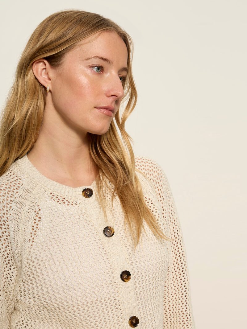 Metallic Open Knit Cardi Collagen alt 4