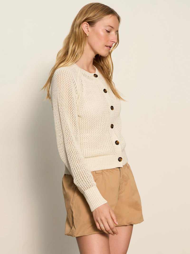 Metallic Open Knit Cardi Collagen alt 2