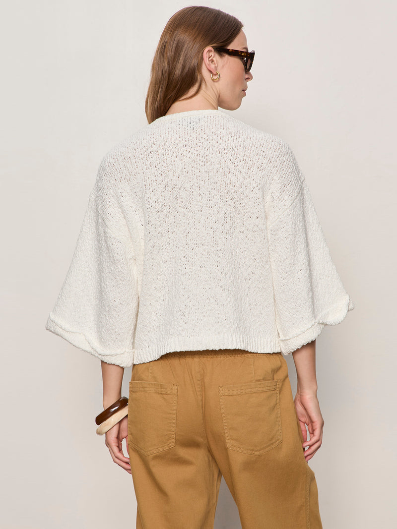 I'm Yours Button Front Sweater Chalk alt 1