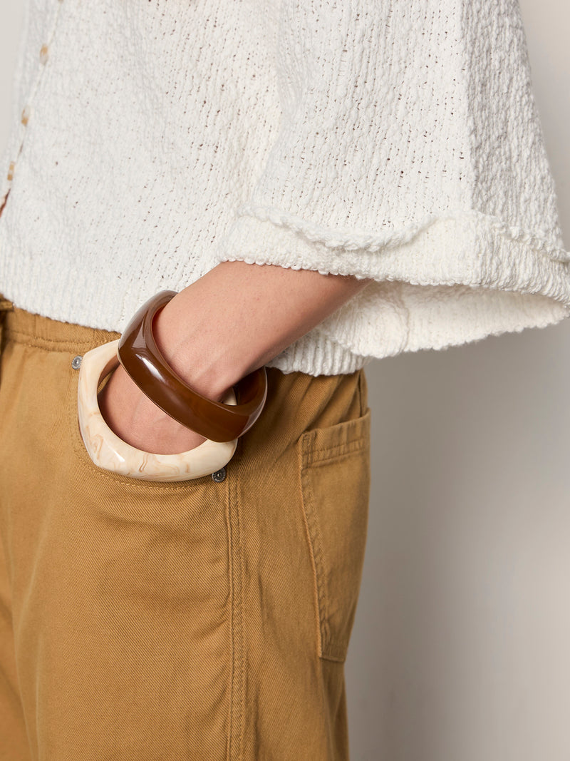 I'm Yours Button Front Sweater Chalk alt 4