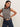 Everyday Chevron Knit Shell Sweater Inkstorm/ Dark Opal Stripe