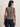 Everyday Chevron Knit Shell Sweater Inkstorm/ Dark Opal Stripe