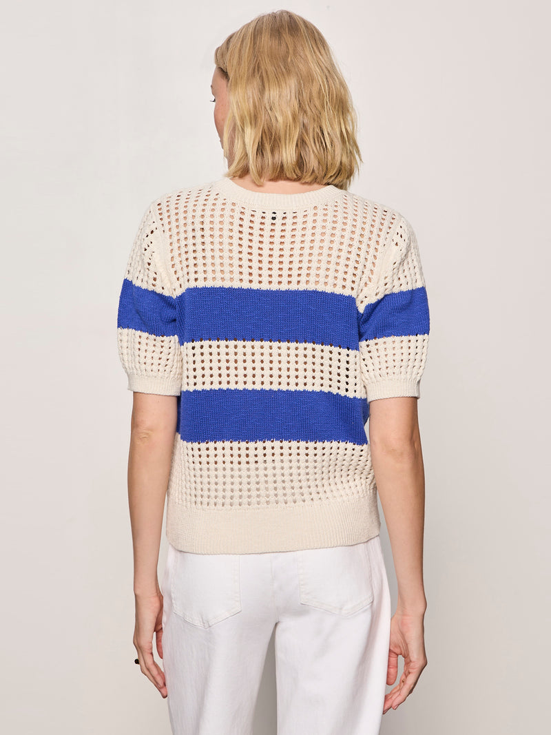 Beachside Openwork Tee Collagen With Luminous Blue alt 1