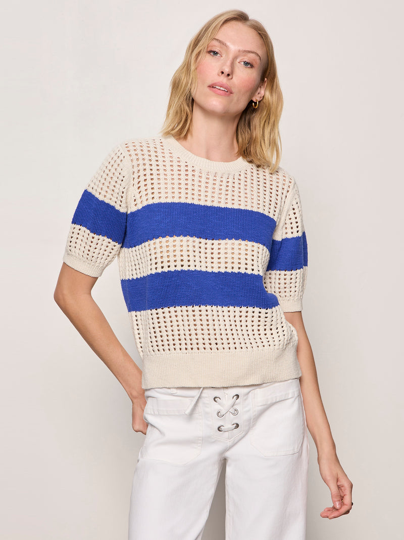 Beachside Openwork Tee Collagen With Luminous Blue alt 2