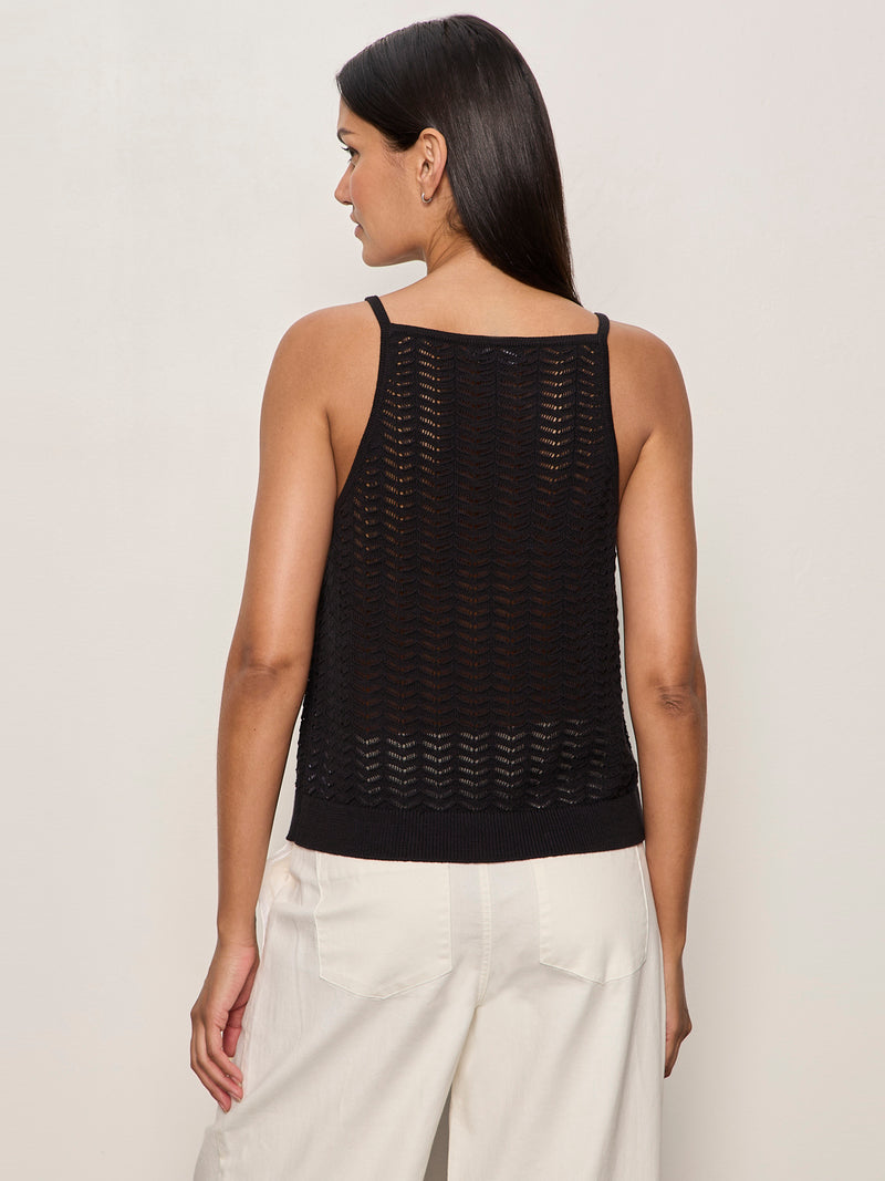 For Keeps Pointelle Tank Black alt 1