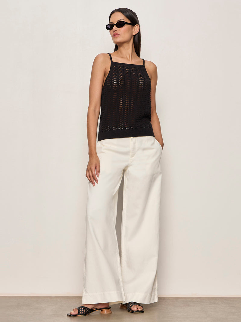 For Keeps Pointelle Tank Black alt 4