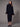 Feather Trim Mock Neck Sweater Black
