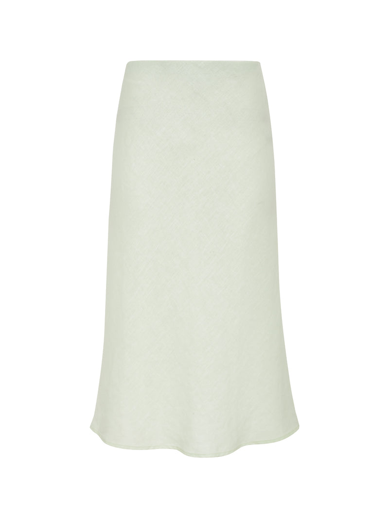 Everyday Linen Slip Skirt Green Mist alt 4